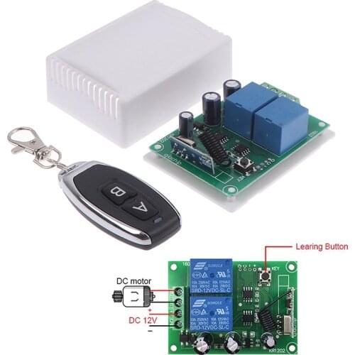 433Mhz Remote Control Switch for Light Door Garage 110V 220V 2CH Relay Receiver New