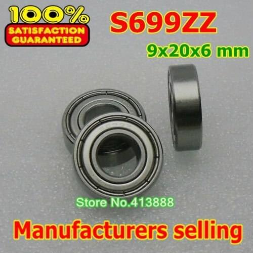 1pcs) SUS440C environmental corrosion resistant stainless steel deep groove ball bearings S699ZZ 9*20*6 mm