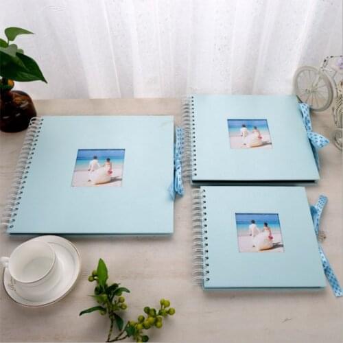 DIY Blue Photo Album Valentines Day Gifts Guest Book Craft Paper Anniversary Travel Memory Scrapbooking Wedding Photo Album