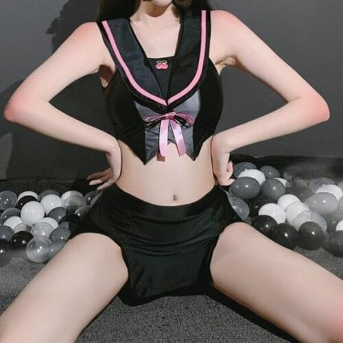 Sexy Lingerie Student Cosplay Costumes Female School Girl Outfit Cute Top Short Skirt Uniform Womens Exotic Dress New Underwear