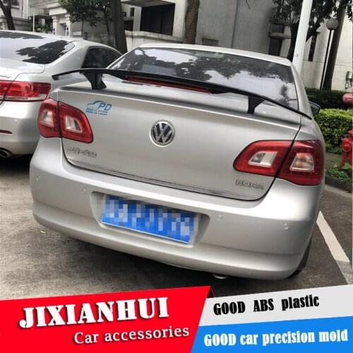 For Bora Spoiler 2006-2019 Volkswagen Bora TF High Quality Spoiler ABS Material Car Rear Wing Primer Color Rear Spoiler