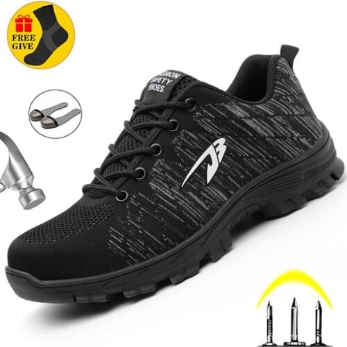 Construction Safety Shoes Men Indestructible Work Shoes Sneaker Male Steel Toe Shoes Winter Boots Puncture-Proof Work Boots Men