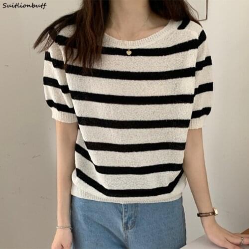 SUITLIONBUTF Women's Knitted T-shirts