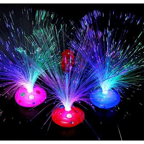 LED rose night lights colorful fiber-optic lights childrens gifts flash lights decorate party night lights toy Christmas presen