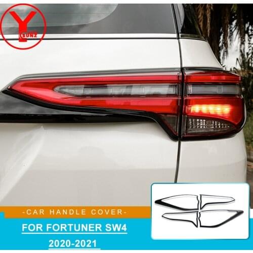 Tuning Car Tail Light Cover Trim For Toyota Fortuner Sw4 2020 2021 Rear Lamp Overlay Molding Decoration Accessories YCSUNZ