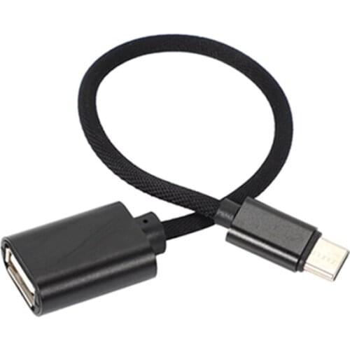 Usb Otg Type C To Usb Adapter Otg Fast Charging Type-C Charger Nylon Braided Data Cable Converter