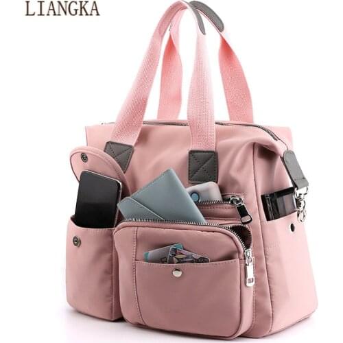 2020 New Waterproof Nylon Travel Bag For Women Bag Solid Color Travel Handbag Lady Big Shoulder Bag Female Travel Duffels