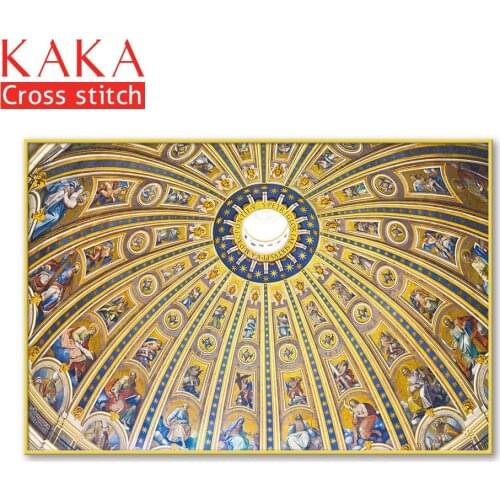 Cross stitch kits,Embroidery needlework sets with printed pattern,11CT-canvas for Home Decor Painting,Landscape Full NCKS108