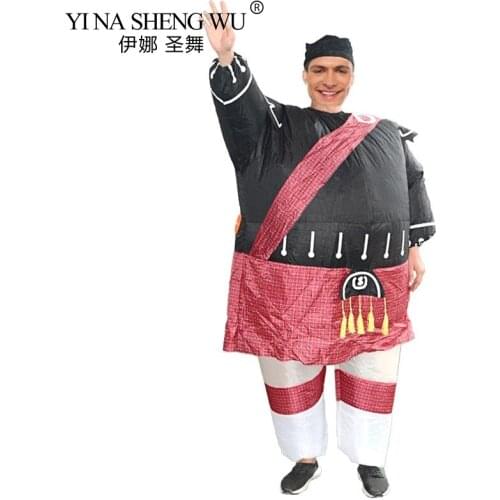 Adult Samurai Inflatable Costumes Halloween Party Clothing Hokkaido Samurai Suits Japanese Style Cosplay Costume Prop Men Women