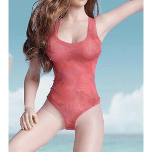 1:6th Red Camouflage Swimsuit For 12" Female Body Doll