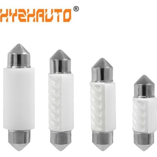 2Pcs Festoon 31mm 36mm 39mm 41mm LED Bulbs C10W C5W 3030 LED Auto Interior light For Car Dome Trunk Lamp Pure White 6000K 12V