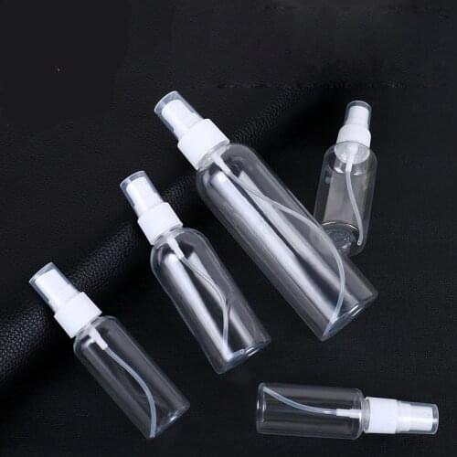 20pcs Portable Small Transparent Plastic Empty Spray Bottle Refillable Bottles 10ml/30ml/50ml/100/200ml
