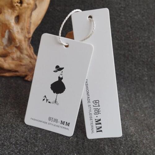 500pcs Customized clothes Hang Tags/Trademark manufacture/Clothing paper sewing tag/printed tags