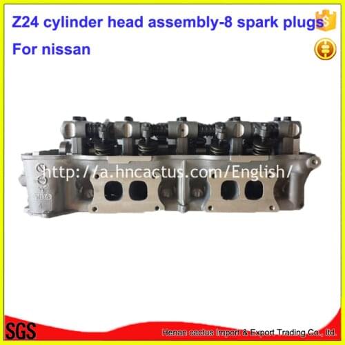 8 spark plugs Complete Z24 cylinder head 11041-20G18 for Nissan