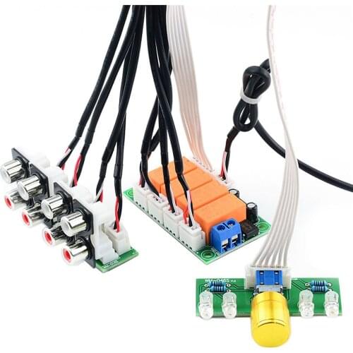 Audio Signal Switcher Relay Signal Selector Input Switching Board Four-way Audio Switch Board