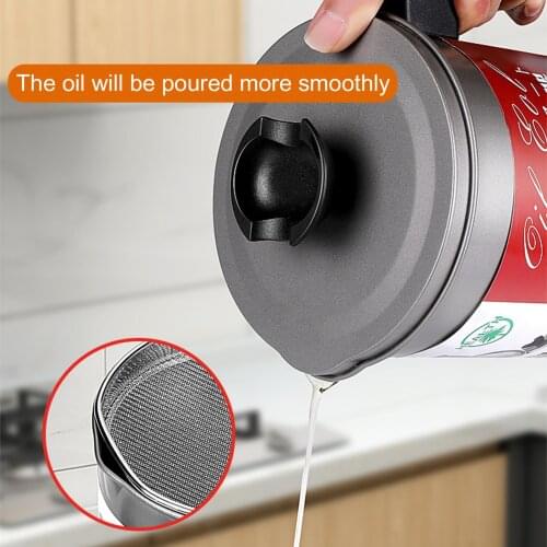 Large Capacity Stainless Steel Residue Filter Oil Storage Can with Strainer