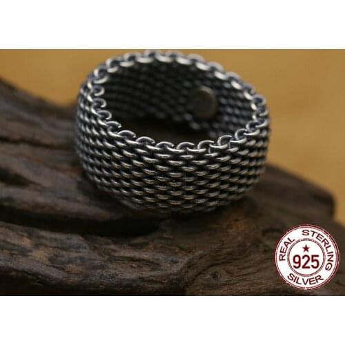 100% S925 sterling silver mens ring personality fashion classic jewelry punk style carved styling to send gifts for lovers hot