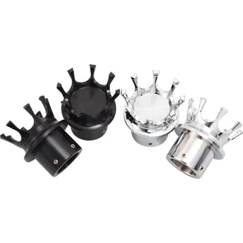 Motorcycle Front Axle Nut Covers Bolt Cap Chrome Black Crown Aluminum For Harley Sportster XL883 XL1200 Dyna Touring V-Rod CVO