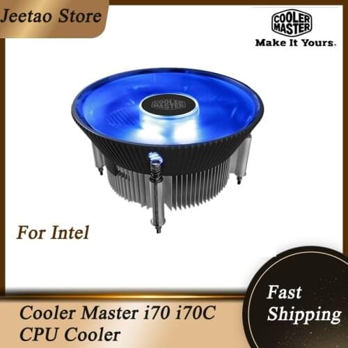 Cooler Master i70\i70c CPU Radiator 12cm LED Blue Light Silent Desktop Case Fan for Intel LGA 1150 1151 1155 1200 PC Heatsink
