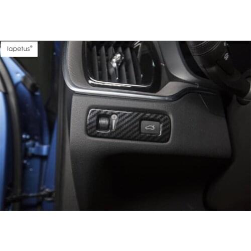 Lapetus Accessories For Volvo V90 Cross Country 2017 2018 2019 Front Head Lights Fog Lamp Switches Button Molding Cover Kit Trim
