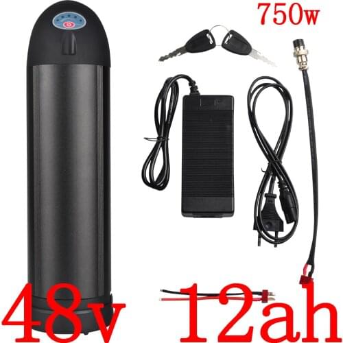 48v Water kettle battery 48v 12ah lithium battery 48V 12ah electric bike battery with 54.6V 2A charger for 48V 500W 750W motor