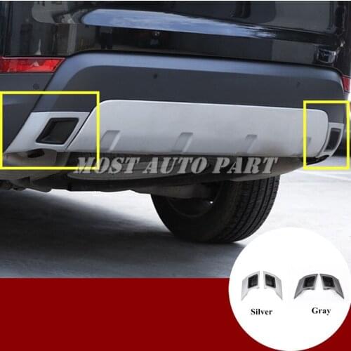 Exhaust Tail Pipe Trim Cover For Land Rover Discovery 5 L462 2017-2018 2 Colour Gray/Silver Car Decoration
