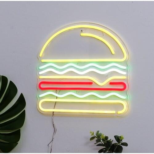 Neon Light ROAST CHICKEN HAMBURGER PIZZA JUICE Neon Sign Wall-décor Restaurant Kitchen Bar Store Bedroom Beer Bar Restaurant