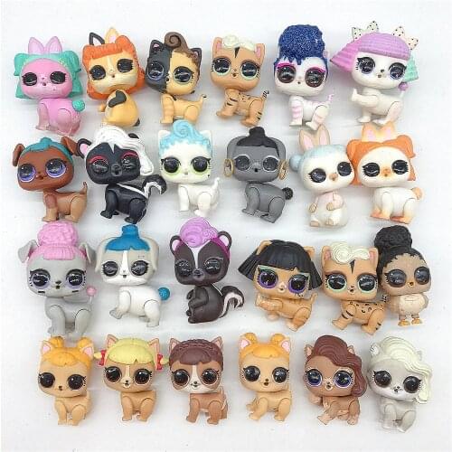 Original loles Pets Puppy Animal Figures Action DIY Toys girl Birthday Chrismas Gifts