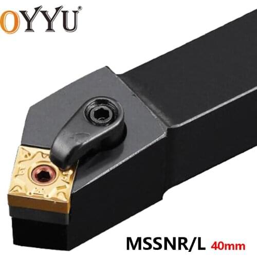 OYYU MSSNR 40x40 MSSNR4040R19 MSSNR4040R12 Carbide Inserts Arbor Lathe Cutter Tool Tunring Tool Holder use CNMG12/19