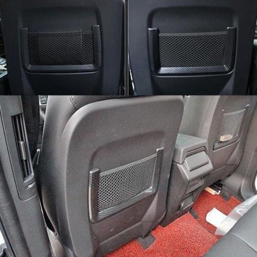 Fit For Land Rover Discovery Sport 2015-2017 Car Front Seat Back Storage Net Frame Strip Trim Styling Sticker ABS Carbon Fiber