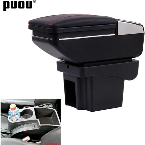 Armrest Box Chevrolet Niva 1 For Double layer Rotatable Car Central Armrest Storage Box With Cup holder modification accessories