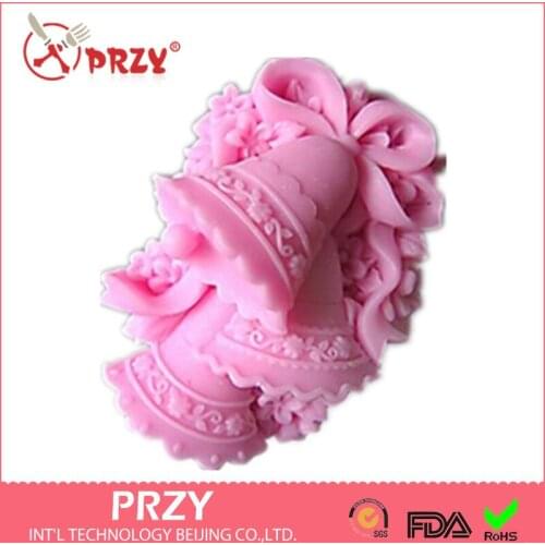 Christmas New Arrival Bouquet of Bells Soap Mold Design Flower Silicone Soap Mold Molds Moulds Silica Gel Rubber PRZY No.l001