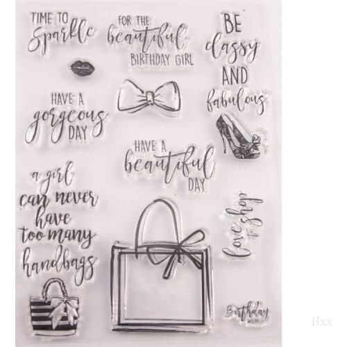 High Heels Bag Silicone Clear Seal Stamp DIY Scrapbooking Embossing Photo Album Decorative Paper Card Craft Art Handmade Gift