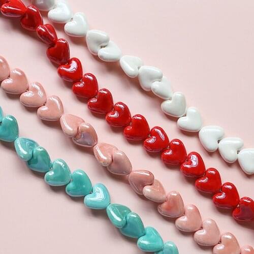 Hearts shape 50pcs/lot Straight hole glass beads charms diy jewelry earrings/clothing/bracelet pendants accessory