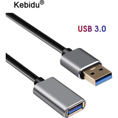 Kebidu Super Speed USB 3.0 Extension Cable USB3.0 Type A Male to Female Data Sync Cord Adapter Connector 1m for Computer Cables