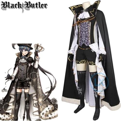 In stock Anime Black Butler Ciel Phantomhive Dream 100 Cosplay Costume Halloween Christmas Women Men Outfits Full Sets