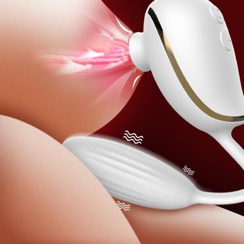 Clitoral Sucking Vibrator with Vibrating Egg Vaginal Stimulator Breast Nipple Massager Oral Sex Toys for Women Masturbat