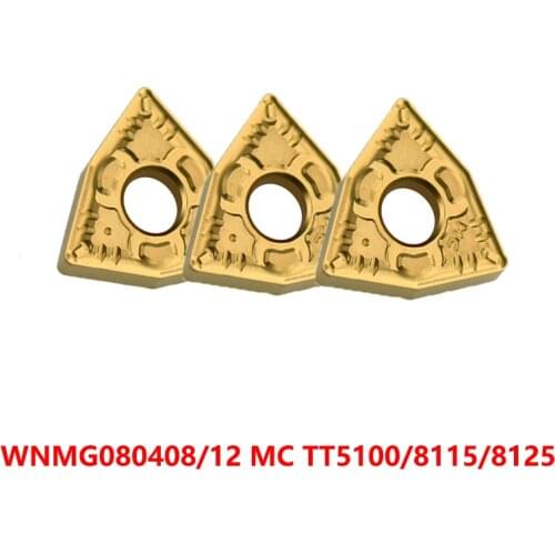 WNMG WNMG080408 WNMG080412MC TT5100 TT8115 TT8125 Carbide Inserts for Steel Turining Tool Lathe Cutter 100% Original CNC Insert