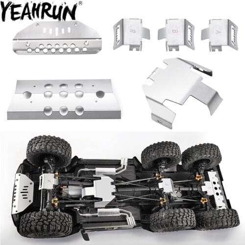 YEAHRUN TRX6 Stainless Steel Chassis Armor Axle Protector Skid Plate for 1/10 RC Crawler Traxxas TRX-6 Upgrade Parts