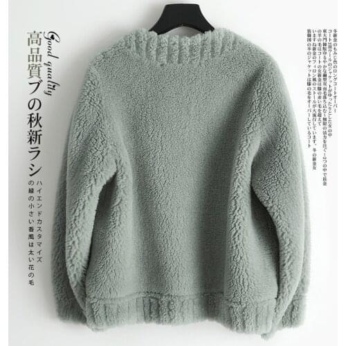 Womens 2020 Coat New Autumn Winter Shearing Wool Fur Jacket Women Korean White Jackets Casaco Inverno Feminino Y022