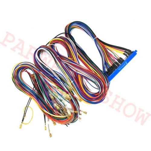 1pc Jamma Harness with 5 6 action button wires Jamma 28 pin wires for Arcade PCB board 60 in 1 arcade game machine cabinet