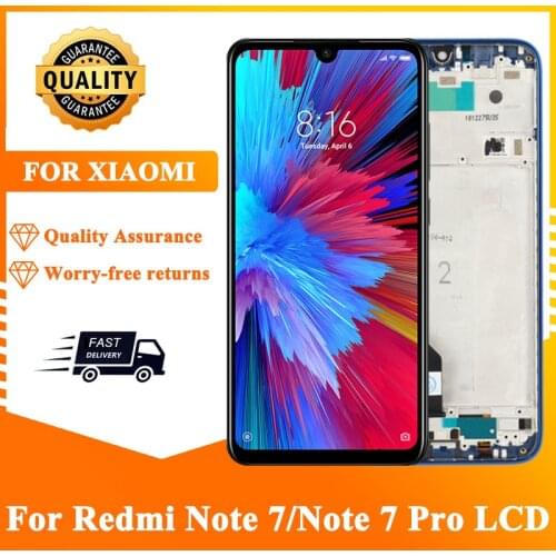 Original 6.3" LCD For Xiaomi Redmi Note 7 LCD Display Touch Screen Digitizer Assembly For Redmi Note7 Pro LCD Screen with Frame