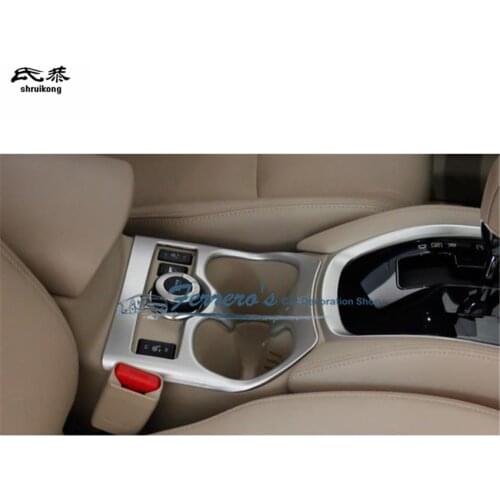 1PC ABS Chrome Car Sticker of Bottle Holder Cover Suitable for Nissan X trail X-trail T32 2014-2018 Accessories