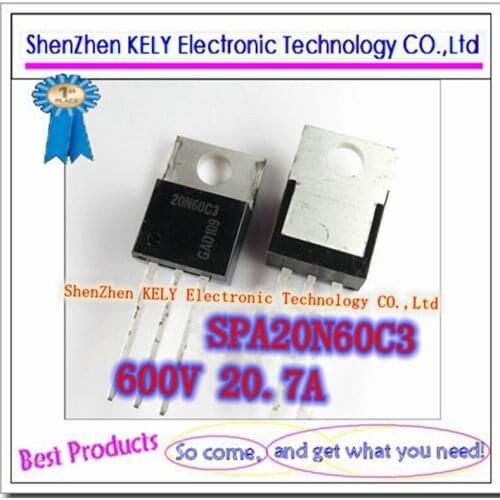 10PCS-20PCS)100% New SPA20N60C3 20N60C3 20N60 MOSFET N-Ch 600V 20.7A TO220F