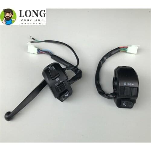 1Piar 22mm Motorcycle handle control switch left and right components Headlight lamp lights start button for GY6 50 125 150 cc