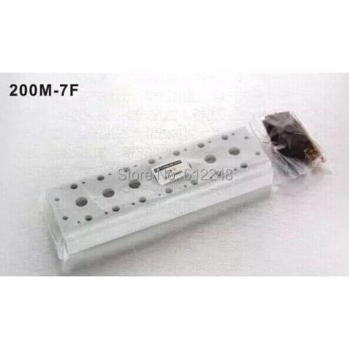 200M-7F 7 Station Airtac Solenoid Valve Manifold / Base / Board 4V210-08 Pneumatic Solenoid Valve Manifold