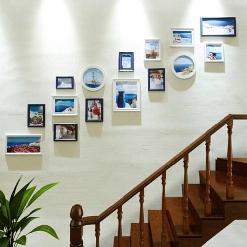 2019 Wooden Wall Frames for Pictures Photo Frame Set Decoration Home Hanging Wall Frame for Picture DIY 15pcs marcos para fotos