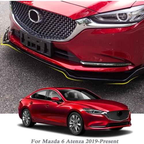 3pcs Car Styling Front Lip Bumper Collision Car Front Shovel Trim Modified For Mazda 6 Atenza 2019-Present External Accessories