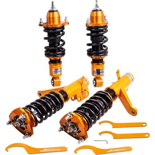 4x Adj. Coilover Kits for Infiniti M35 X Sedan 4-Door 2008-2010 Adj. Height Adj. Damper Shock Absorbers Suspension Spring