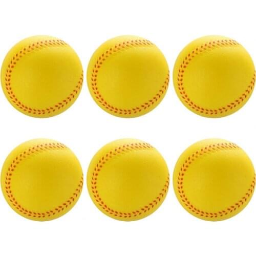 6Pcs Children Foam High Elastic Baseballs Portable Anti-stress Softballs for Outdoor Sports